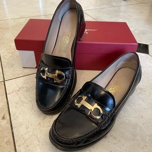 Ferragamo Casper Bordeaux Leather Loafers
